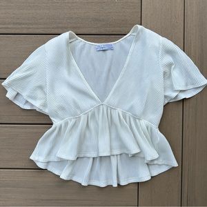 Urban Outfitters White Flowy Top